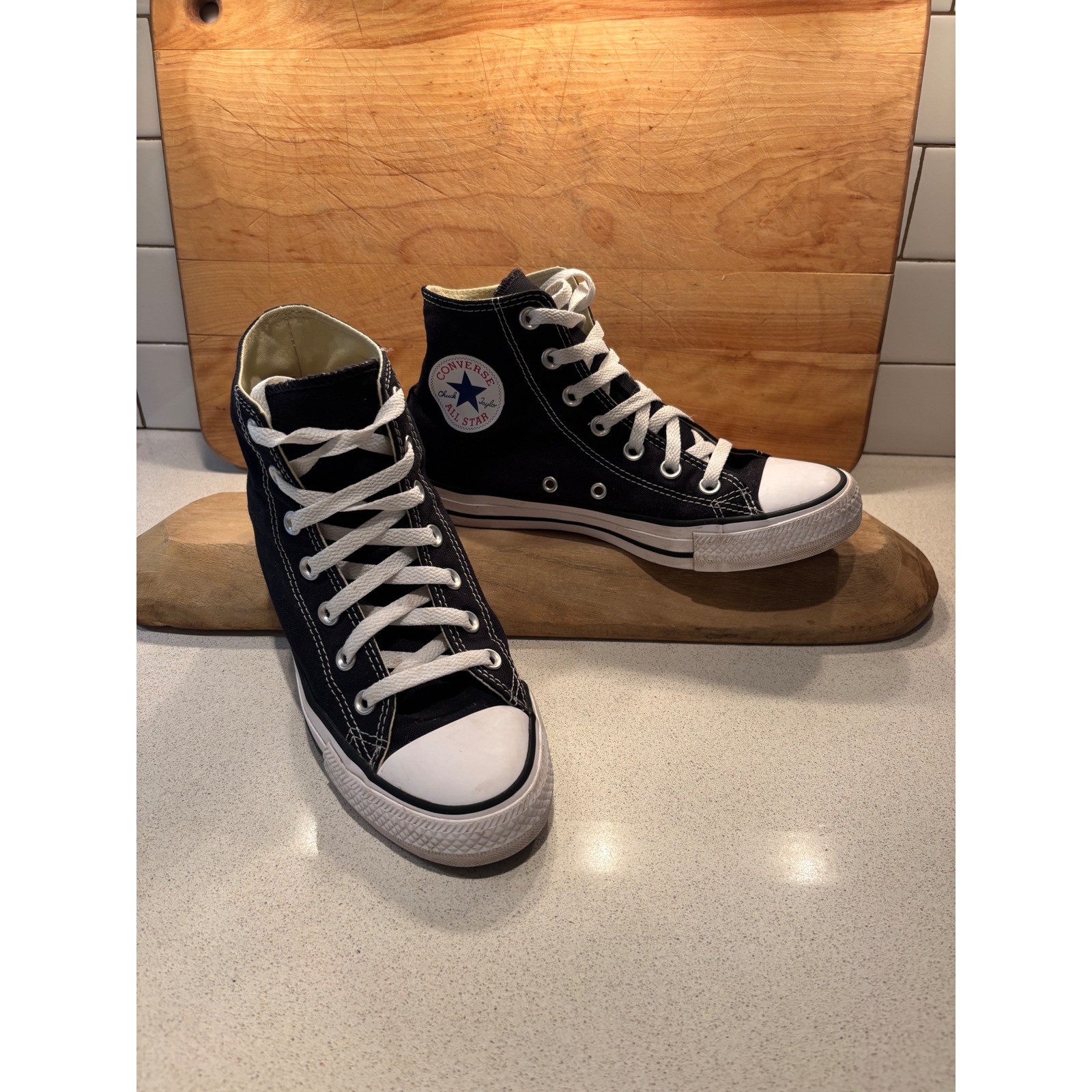 Converse Chuck Taylor All Star High Top Black Canvas Sneakers ~ Men 6/ Women 8